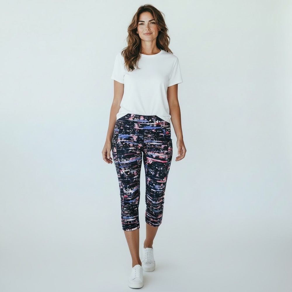 Calvin Klein Women’s Performance Quick Dry Capri Leggings Size Medium Multicolor